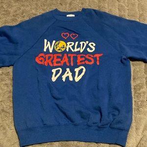 Vintage Tultex Worlds Greatest Dad Crewneck sweatshirt made in USA size large